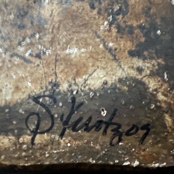 Sharon Klutz Designs stone wall decor wall plaque signed  & numbered “Love” - Picture 4 of 5